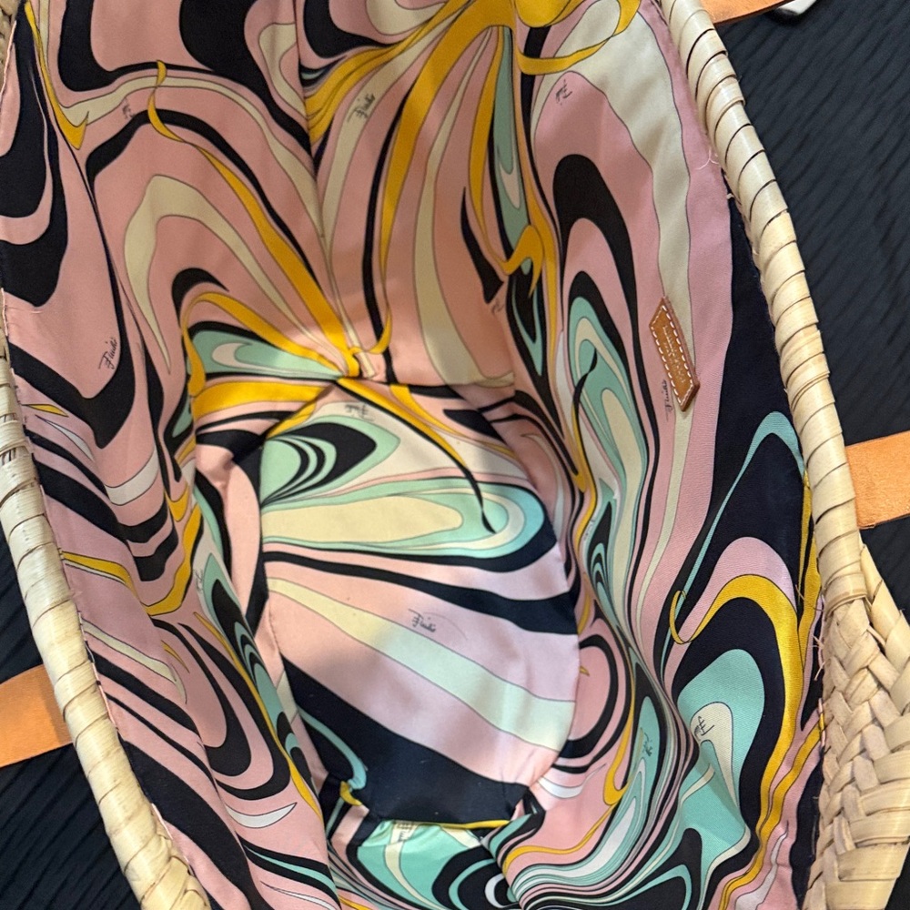 Large Emilio Pucci Woven Tote Bag - Picture 2 of 7